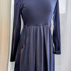 Long Sleeve Navy Dress - WITH LISS!